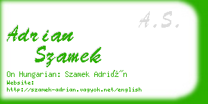 adrian szamek business card